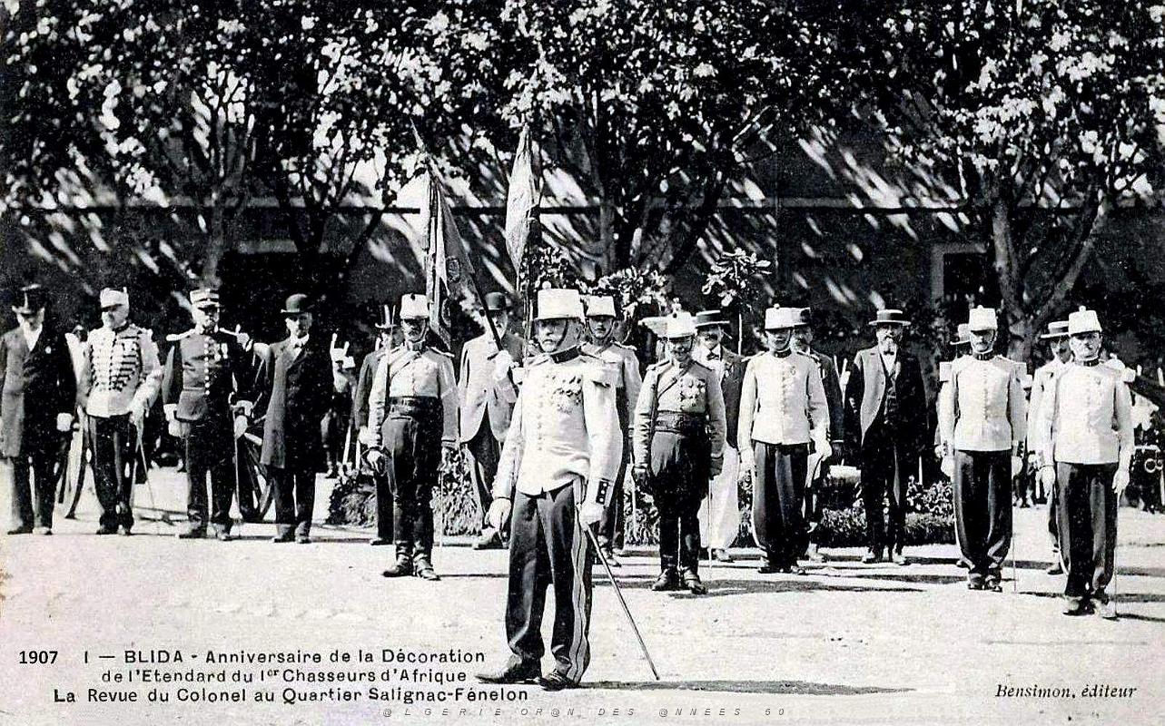 Blida - 1er Chasseurs d'Afrique - Inauguration de l'Etendard - 1907.jpg